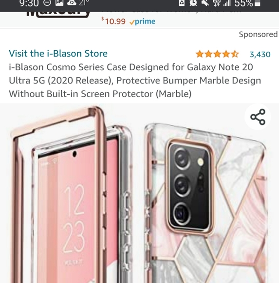 Marble Samsung Galaxy Note Ultra 5g case. NIB - Picture 2 of 3